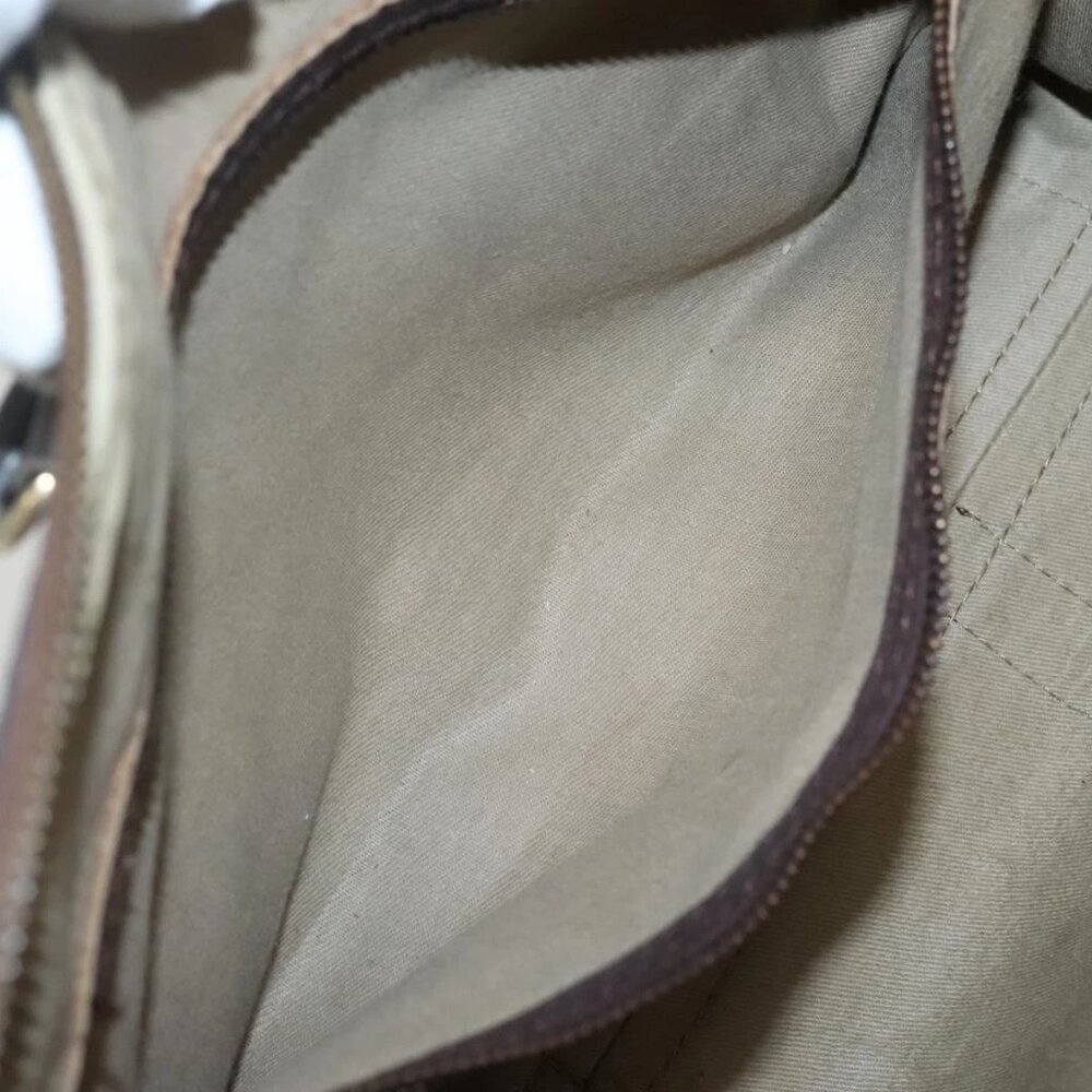 Christian Dior Trotter Canvas Hand Bag Brown Gold Auth 137848 - Picture 11 of 16